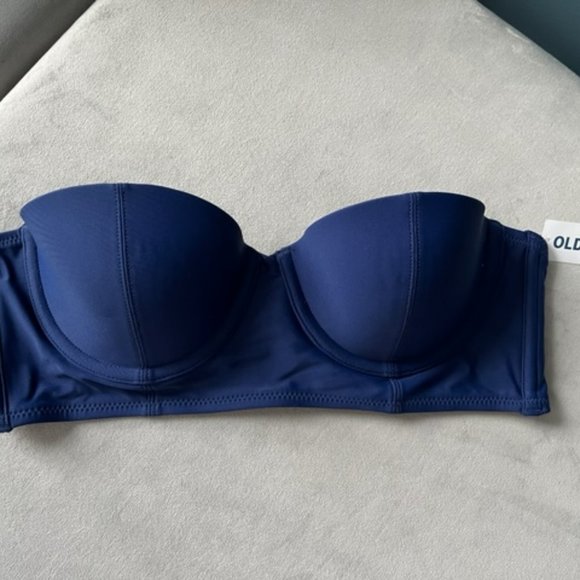 XS Old Navy Blue Corset Style Bikini Top - Picture 2 of 7